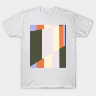 Harvest Edge, colorful stripes pattern with crisp edges in harvest hues T-Shirt